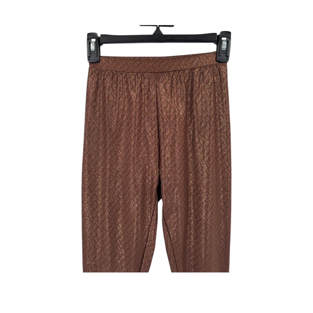 Skims Signature pants logo foil print mesh stretch full length leggings Small S - Picture 3 of 7